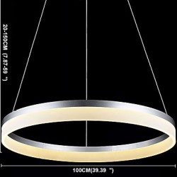 Round LED Pendant Light Modern Acrylic Lamps Lighting Luxurious Single Ring D100CM Ceiling Lights Fixtures