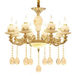 European Style Atmosphere Zinc Alloy Crystal Living Room Bedroom Home Chandelier P