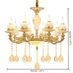 European Style Atmosphere Zinc Alloy Crystal Living Room Bedroom Home Chandelier P