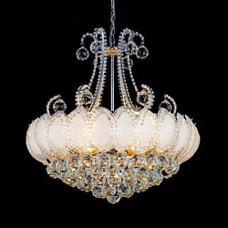 Modern Luxury Chandeliers Crystal Living Room LED Pendant Light Diameter 50CM Contains 8 LED Bulbs