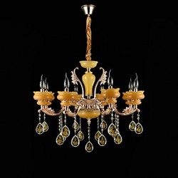 Chandelier Zinc Alloy Feature for Crystal Mini Style Metal Living Room Bedroom Study Room/Office 8 Bulbs