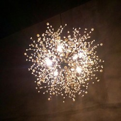 Modern Chandeliers Firework led Vintage Wrought Iron With 8 Lights Chandelier Island Pendant Lighting Living Room Bedroom Dining Room Ceiling Light