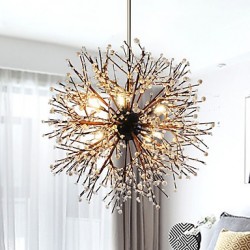 Modern Chandeliers Firework led Vintage Wrought Iron With 8 Lights Chandelier Island Pendant Lighting Living Room Bedroom Dining Room Ceiling Light