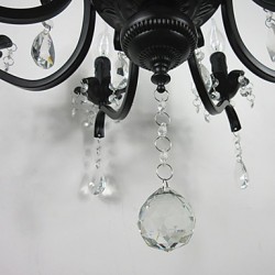 Living Room Chandelier Simple Crystal Iron Candle Lights Living Room Decoration Lamps Lighting