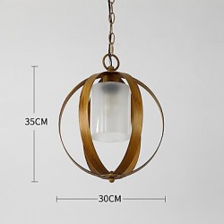 Loft Metal Amercian Industrial Style Painting Color with Glass European Chandelier Lamp for the Indoor / Hotel / Coffee Room / Decorate Pendant Lamp