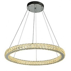 Dimmable Round Ring LED Ceiling Pendant Light Modern Chandeliers Lighting Indoor Lamp with Remote Control