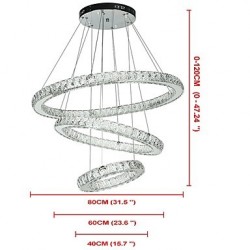 Dimmable LED Lighting Indoor Modern Ceiling Pendant Light Chandeliers Lighting Fixtures with Remote Control