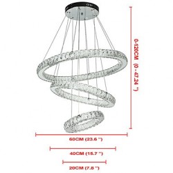 Dimmable Pendant Lighting Indoor Modern LED Ceiling Pendant Lights Chandeliers Lighting Fixtures with Remote Control