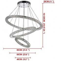 Dimmable LED Lighting Indoor Modern Ceiling Pendant Light Chandeliers Lighting Fixtures with Remote Control