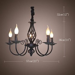 Modern/Contemporary Traditional/Classic Vintage Retro Others Feature for Mini Style Candle Style MetalLiving Room Bedroom Chandelier