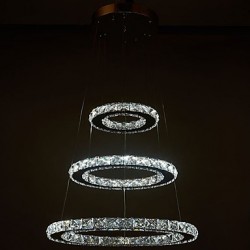 LED Crystal Pendant Light Modern Chandelier Lighting Lamps Cool White Round Ceiling Lights Fixtures 203040
