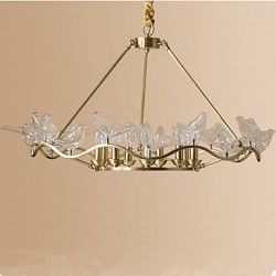 Modern/Contemporary Brass Feature for Designers Metal Living Room Dining Room Study Room/Office Chandelier