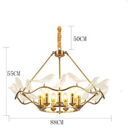 Modern/Contemporary Brass Feature for Designers Metal Living Room Dining Room Study Room/Office Chandelier