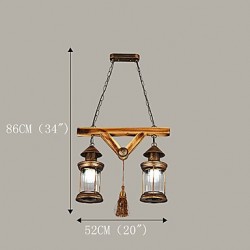 Rustic/Lodge Globe Vintage Retro Country Painting Feature for Mini Style Designers Metal Living Room Bedroom Dining Room Chandelier