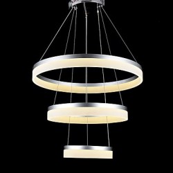 Round LED Chandelier Lights Lighting Modern Acrylic Lamps Luxurious Three Rings Ceiling Light Fixtures 204060