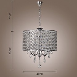Traditional/Classic Chrome Feature for Crystal Metal Living Room Bedroom Dining Room Study Room/Office Entry Chandelier