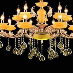 Traditional/Classic Zinc Alloy Feature for Crystal Mini Style Metal Indoors Indoor Hallway 15 Bulbs Chandelier