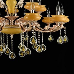 Traditional/Classic Zinc Alloy Feature for Crystal Mini Style Metal Indoors Indoor Hallway 15 Bulbs Chandelier