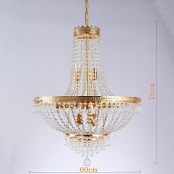 Traditional/Classic Electroplated Feature for Crystal Mini Style Metal Living Room Dining Room Hallway 9 Bulbs Chandelier