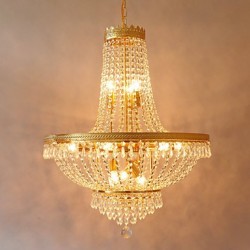 Traditional/Classic Electroplated Feature for Crystal Mini Style Metal Living Room Dining Room Hallway 9 Bulbs Chandelier