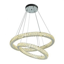 LED Indoor Crystal Chandeliers Pendant Light Ceiling Lights Dimmable Lighting with Remote Control