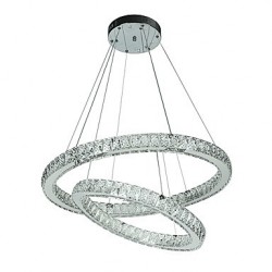 LED Indoor Crystal Chandeliers Pendant Light Ceiling Lights Dimmable Lighting with Remote Control