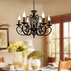 European Style Chandeliers Living Room Dining Lights Simple Originality Innovative Candles 6 Light Lamps