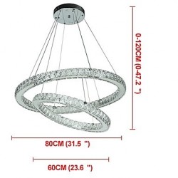 Dimmable Round Ring LED Ceiling Pendant Light LED Lighting Modern Chandeliers Indoor Home Lamp with Remote Control