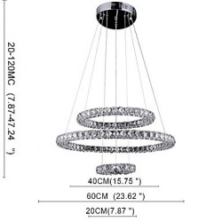 Dimmable Modern Chandelier LED Lighting Indoor Modern Ceiling Pendant Lights Chandeliers Fixtures with Remote Control