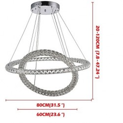 Dimmable Chandelier LED Lighting Indoor Modern Ceiling Pendant Lights Chandeliers Lighting Fixtures with Remote Control