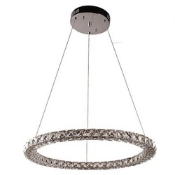 Modern LED Ring Crystal Pendant Lights Modern Crystal Chandeliers Ceiling Light Indoor Lamp Fixtures Dimmable with Remote Control