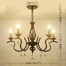 European Style Crystal Chandeliers Living Room Dining Lights Simple Creative Candles Lamps And Lanterns Novelty Lightig