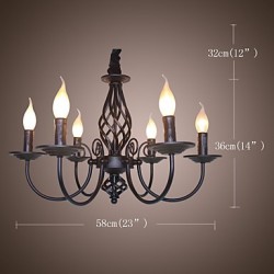 Traditional/Classic Others Feature for Candle Style Metal Living Room Bedroom Dining Room Study Room/Office Kids Room Chandelier