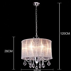 Modern/Contemporary Traditional/Classic Country Chrome Feature for Crystal Mini Style Designers MetalLiving Room Bedroom Chandelier