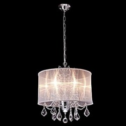 Modern/Contemporary Traditional/Classic Country Chrome Feature for Crystal Mini Style Designers MetalLiving Room Bedroom Chandelier