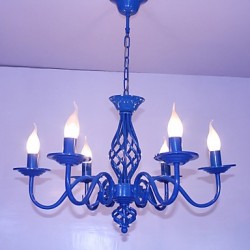 Artistic Chic & Modern Others Feature for Candle Style Metal Living Room Indoors Dining Room 6 Bulbs Chandelier