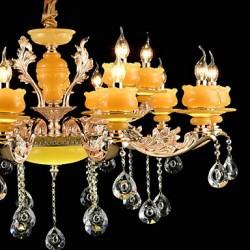 Traditional/Classic Zinc Alloy Feature for Crystal Mini Style Metal Indoors Indoor Hallway 15 Bulbs Chandelier