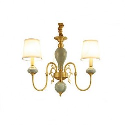 Traditional/Classic Country Brass Feature for LED Mini Style Metal Living Room Bedroom Dining Room Study Room/Office 3 Bulbs Chandelier