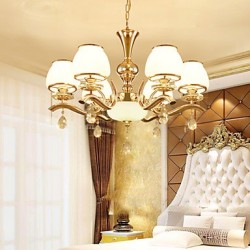 Chandelier Modern/Contemporary Electroplated Feature for Crystal Metal Living Room Bedroom /Office