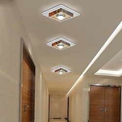 UMEI 3W Led Amber Crystal Ceiling light, 1 light, Flush Mounted