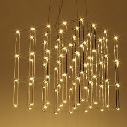 Modern Led Chandelier Light Stainless Steel 90-240V Lamp for Living Room Hotel Loft Lighting