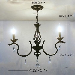 European Style Crystal Chandelier Restaurant Small Chandelier Simple Creative Lamps