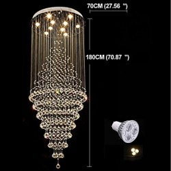 Contemporary LED Crystal Ceiling Pendant Lights Modern Chandeliers Home Hanging LED Lighting Chandelier Lamps Fixtures