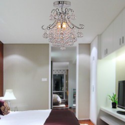 Max 40W Modern/Contemporary Crystal / Mini Style Electroplated Metal Chandeliers / Flush Mount Living Room / Dining Room / Entry