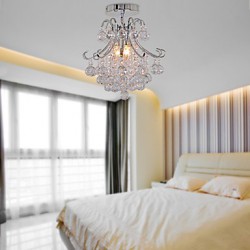 Max 40W Modern/Contemporary Crystal / Mini Style Electroplated Metal Chandeliers / Flush Mount Living Room / Dining Room / Entry