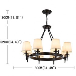 8 Lights Flush Mounted Fixture Chandelier One Light Two Style Modern/Contemporary Traditional/Classic Rustic Painting