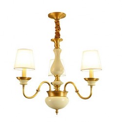 All Copper Chandelier Jade Decorative Living Room Chandelier