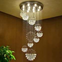 LED Crystal Ceiling Pendant Lights Modern Chandeliers Home Hanging LED Lighting Chandelier Lamps Fixtures