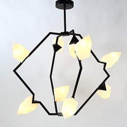 9 Light Post Modern Metal with Glass Peach Chandelier Lamp for the Bedroom / Canteen Room / Bar / Coffee Room Decorate Pendant Lamp