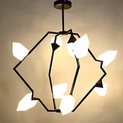 9 Light Post Modern Metal with Glass Peach Chandelier Lamp for the Bedroom / Canteen Room / Bar / Coffee Room Decorate Pendant Lamp